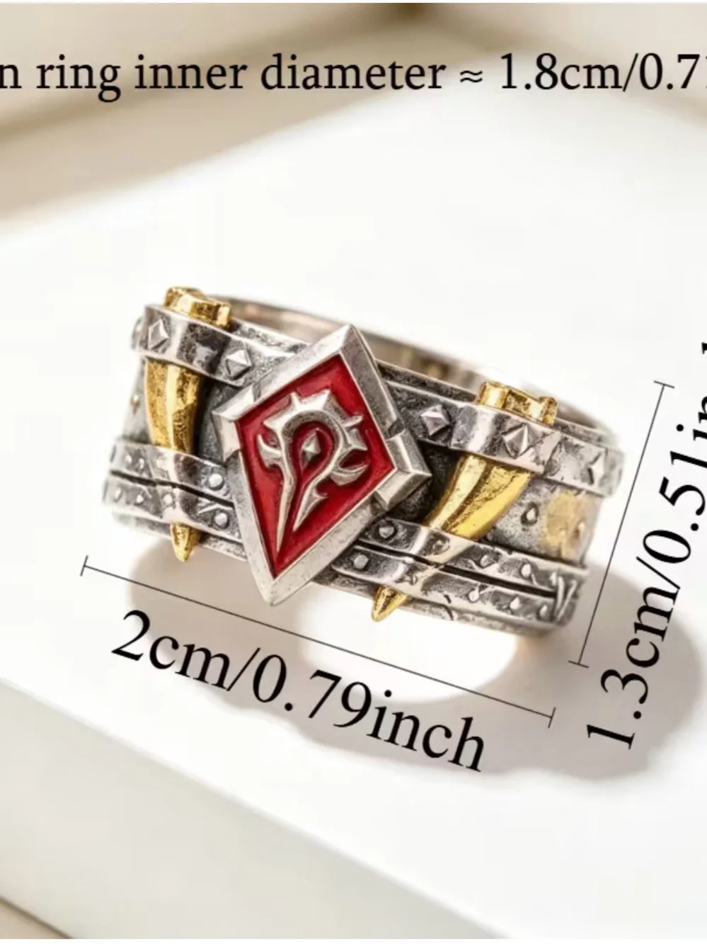 World Of Warcraft Horde Ring NEW Jewelry Collectible Fantasy Games Anime Toys